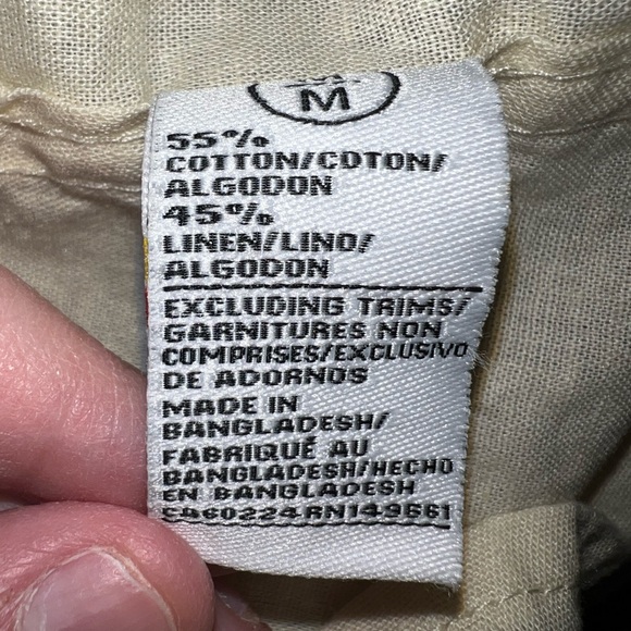 Joe's Jeans Linen Blend Short Sleeve Button Down Shirt - Picture 9 of 10